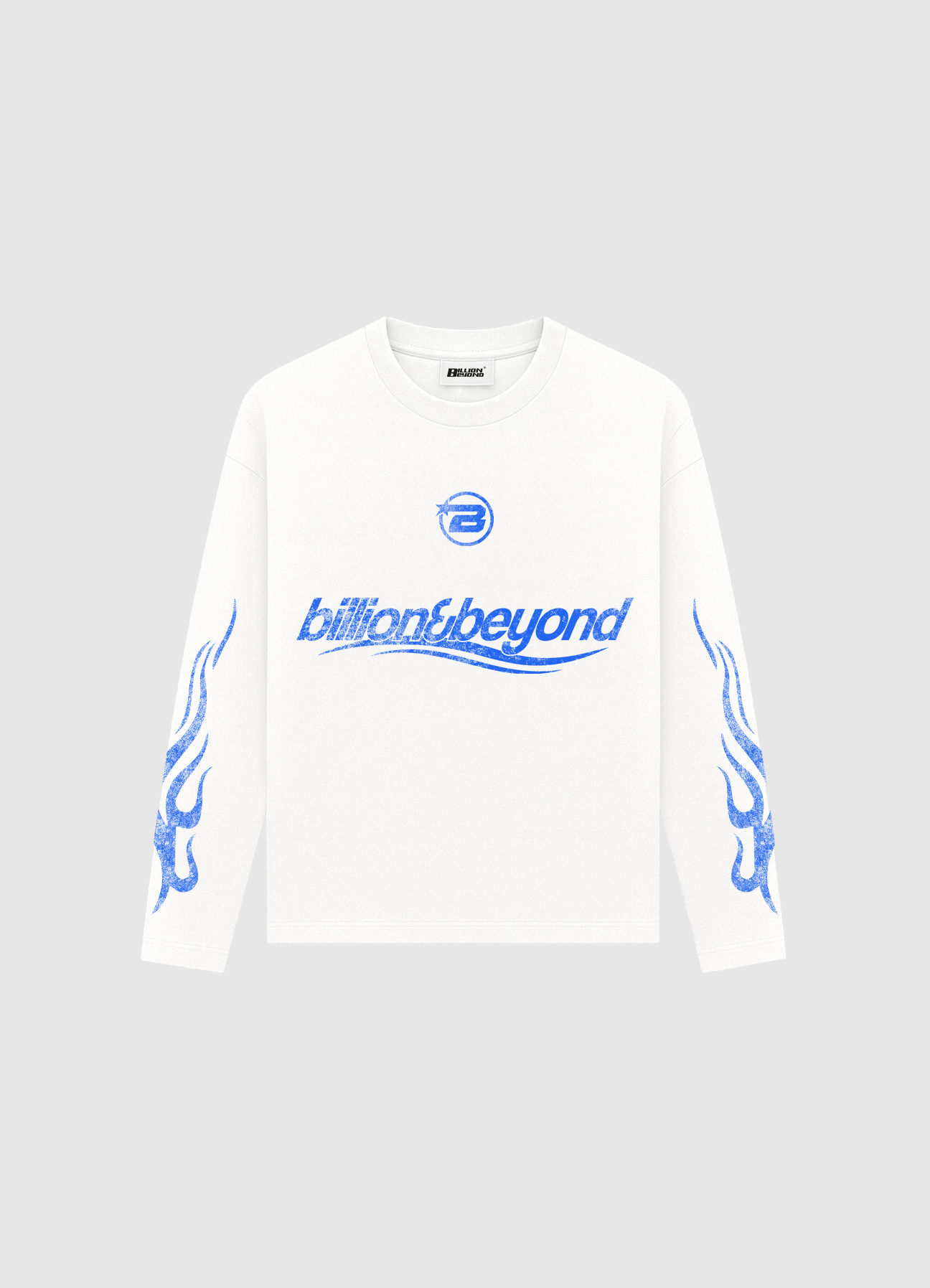 Wave Longsleeve White Blue
