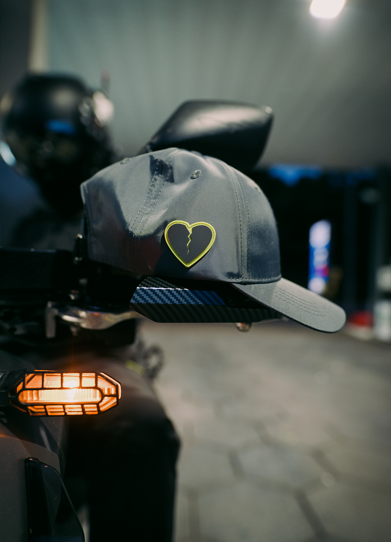 NYLON CAP - GREY/NEON