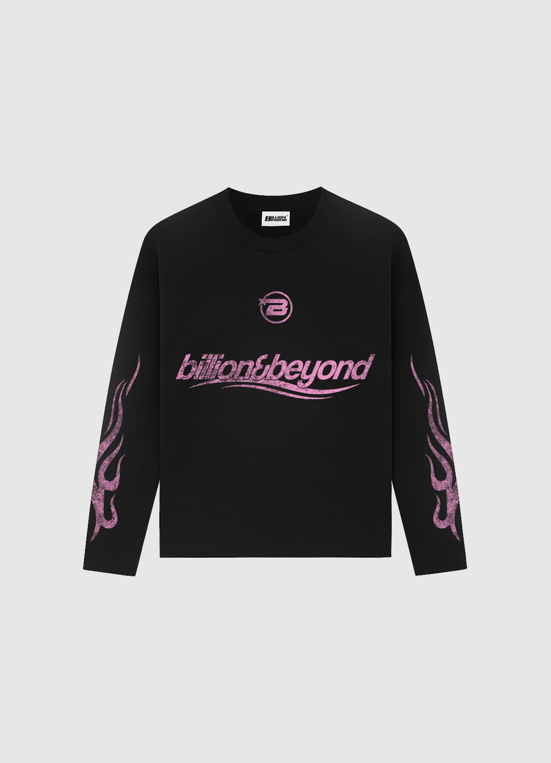 Wave Longsleeve Black Pink