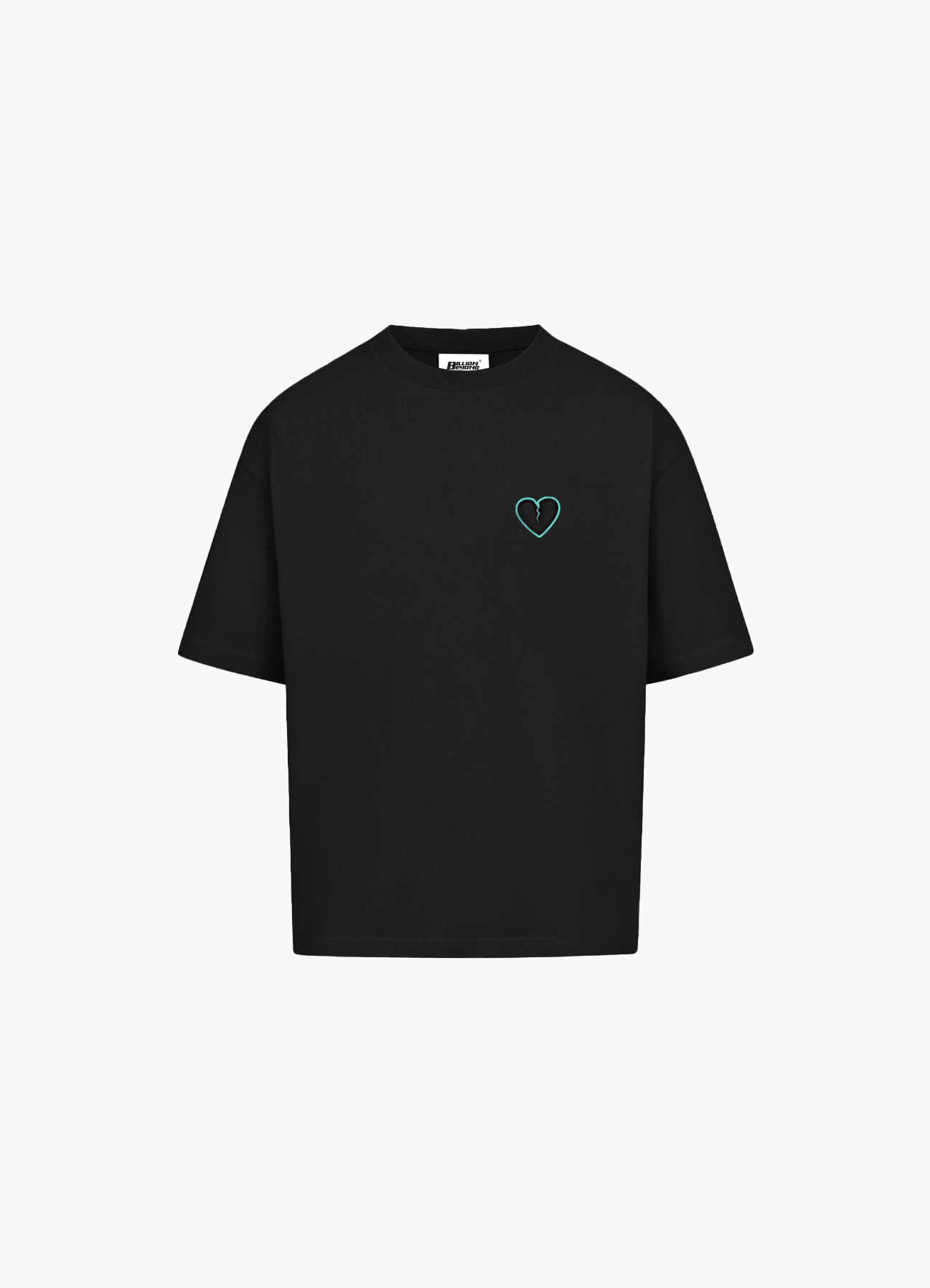 BASIC TEE BLACK/TURQUOISE