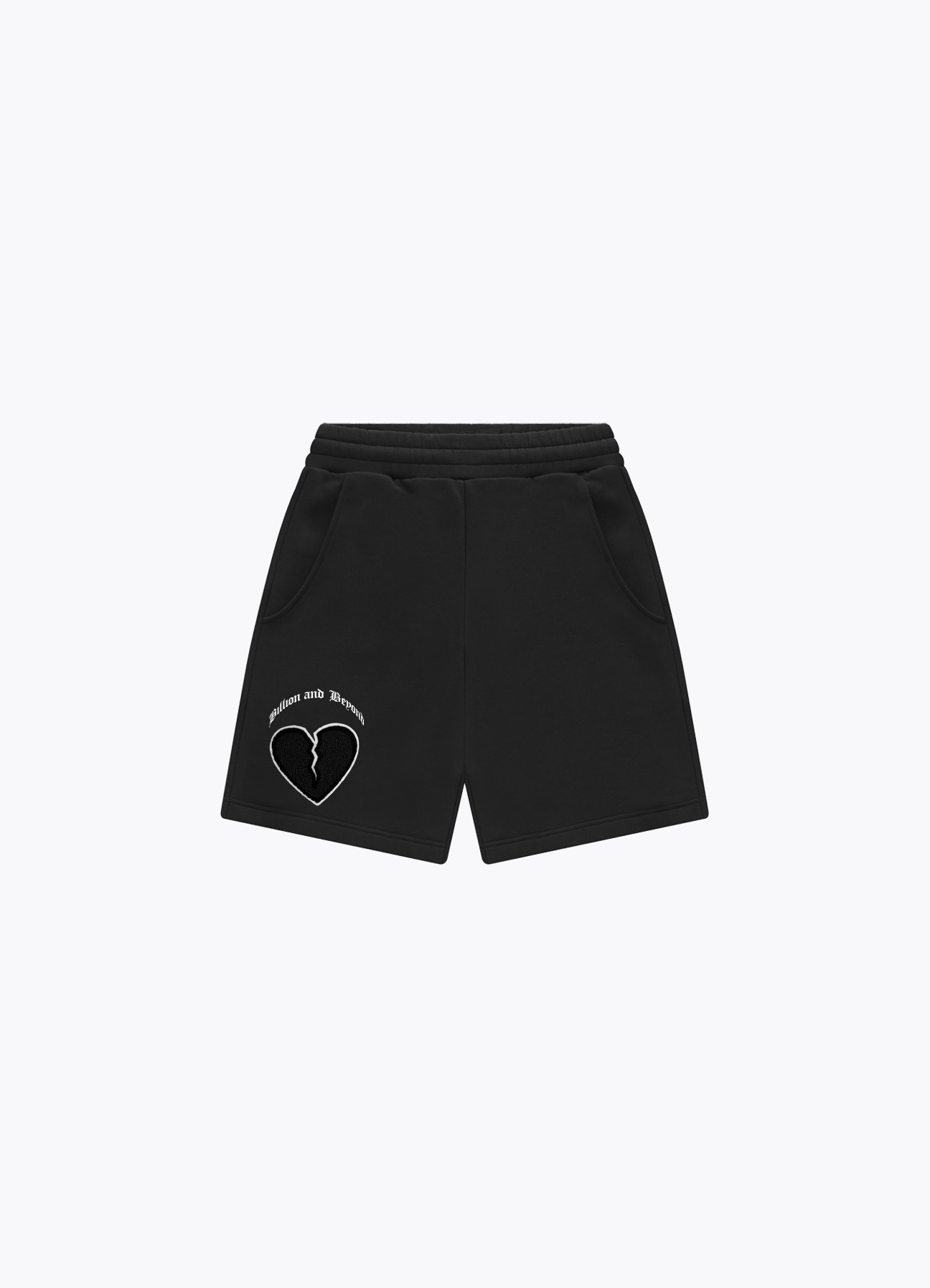 CRACK HEART SHORTS - DOUBLE BLACK